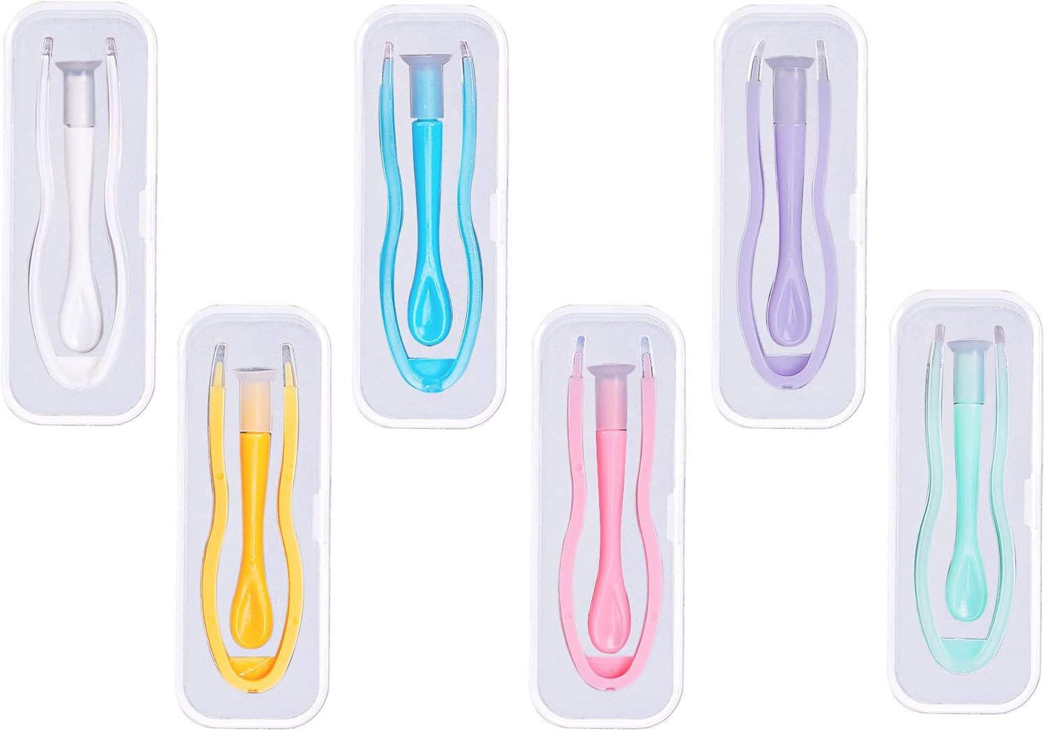 Lasiyanor 6PCS Colorful Contact Lens Remover and Inserter Tool Case Set, Contact Applicator with Soft Tip, Suitable for Contact Lens User