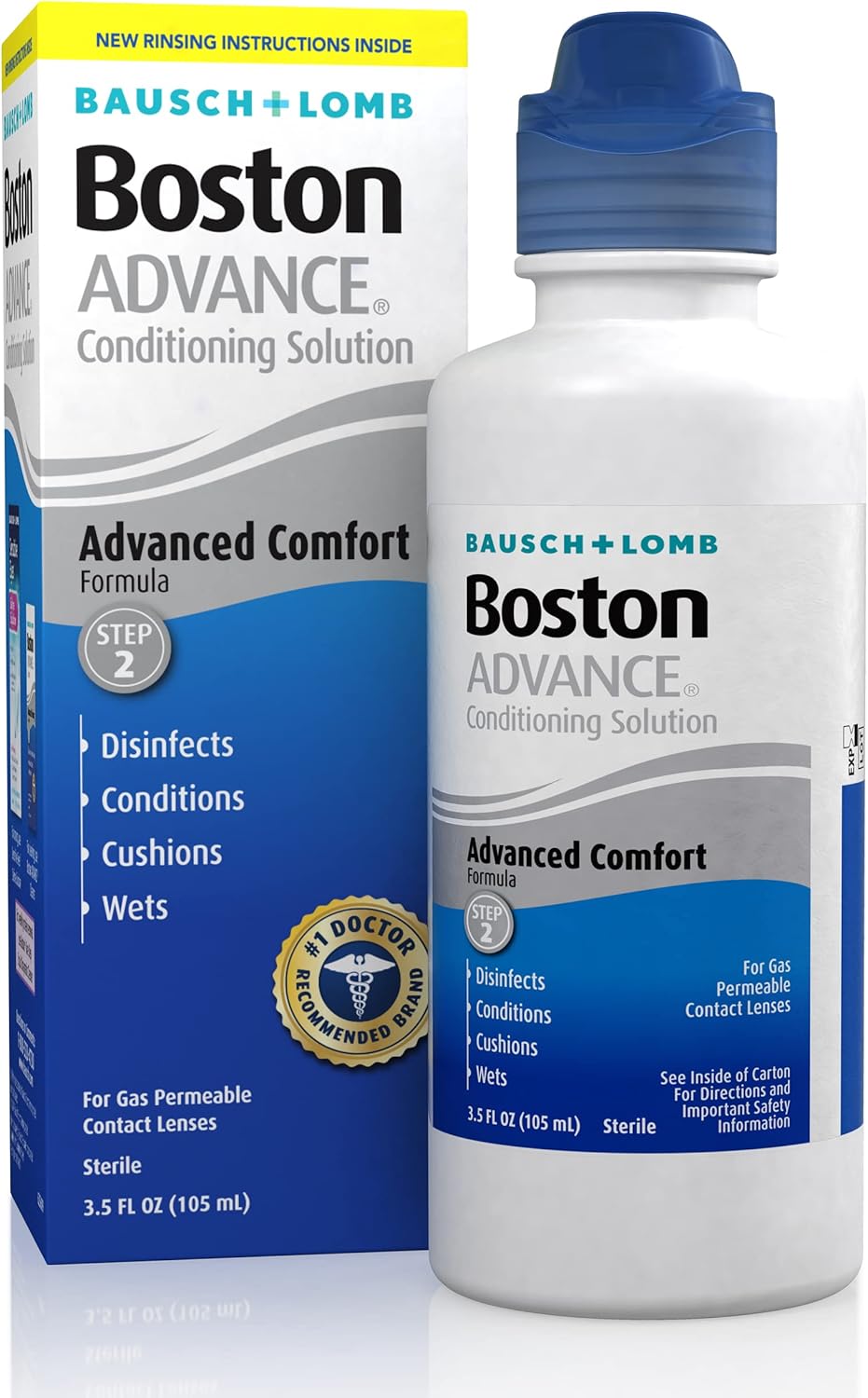 Boston ADVANCE Conditioning Solution, from Bausch + Lomb, 3.5 Fl Oz (Pack of 2)