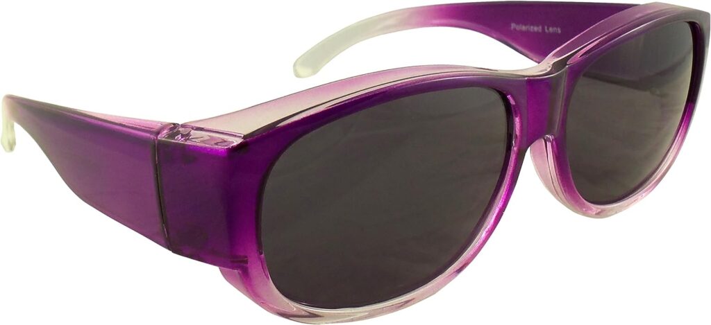 Ideal Eyewear Womens Ombre Fit Over Sunglasses Wear Over Prescription Glasses - Polarized Lenses - Case Included