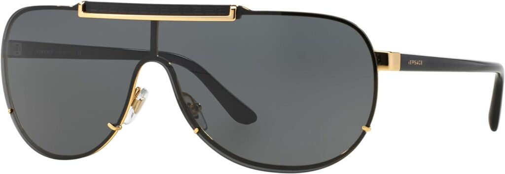 Versace Man Sunglasses Gold Frame, Dark Grey Lenses, 0MM