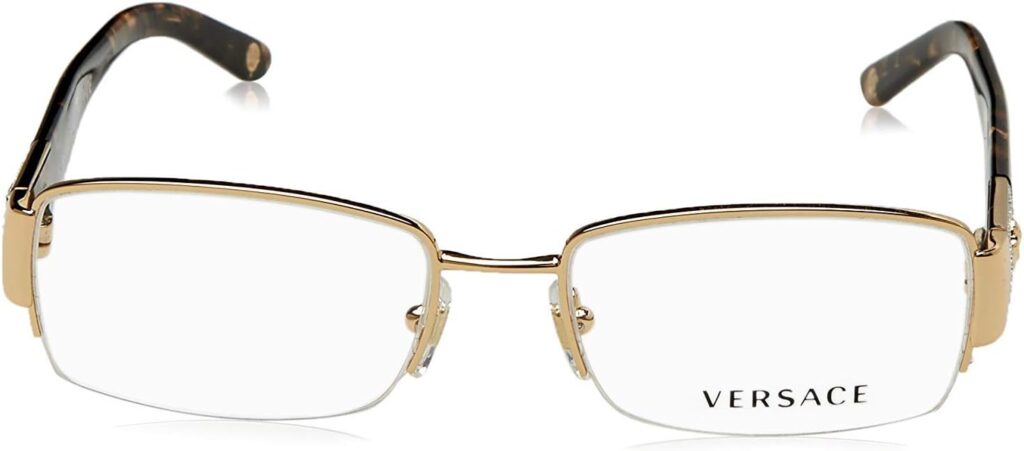 Versace VE 1175B Eyeglasses w/Gold Frame and Non- 53 mm Diameter Lenses,