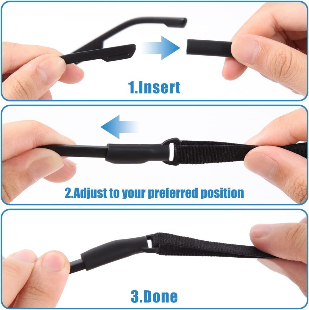 Adjustable Glasses Straps - 3 Pcs No Tail Adjustable Eyewear Retainer Glasse Strap, Eyeglasses Straps, Sunglasses Straps