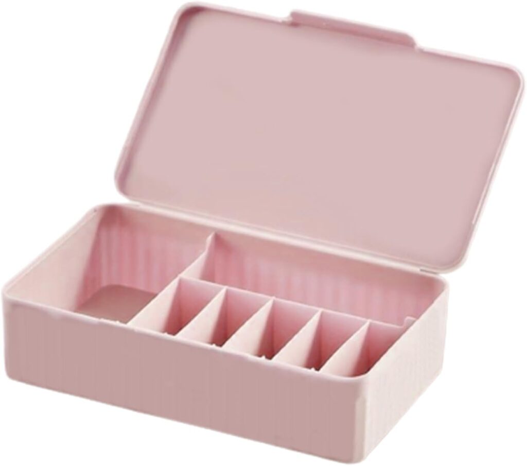 Daily Colored Contact Lens Storage Organizer, Disposable Contact Lens Case Dispenser,ABS Plastic Box for All Brands Daily Lens (PINK-1)